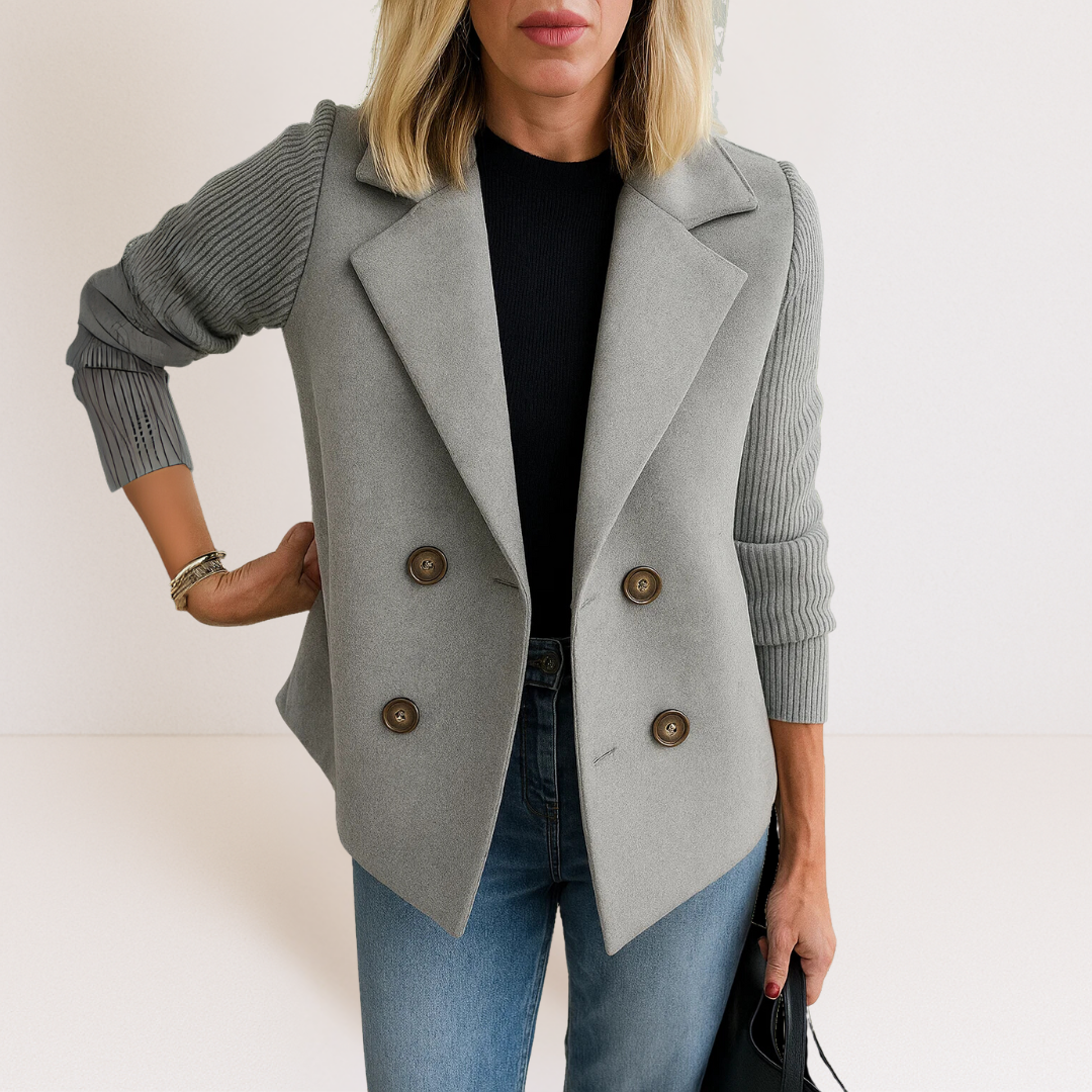 Martine – Elegante Jacke mit Strickärmeln