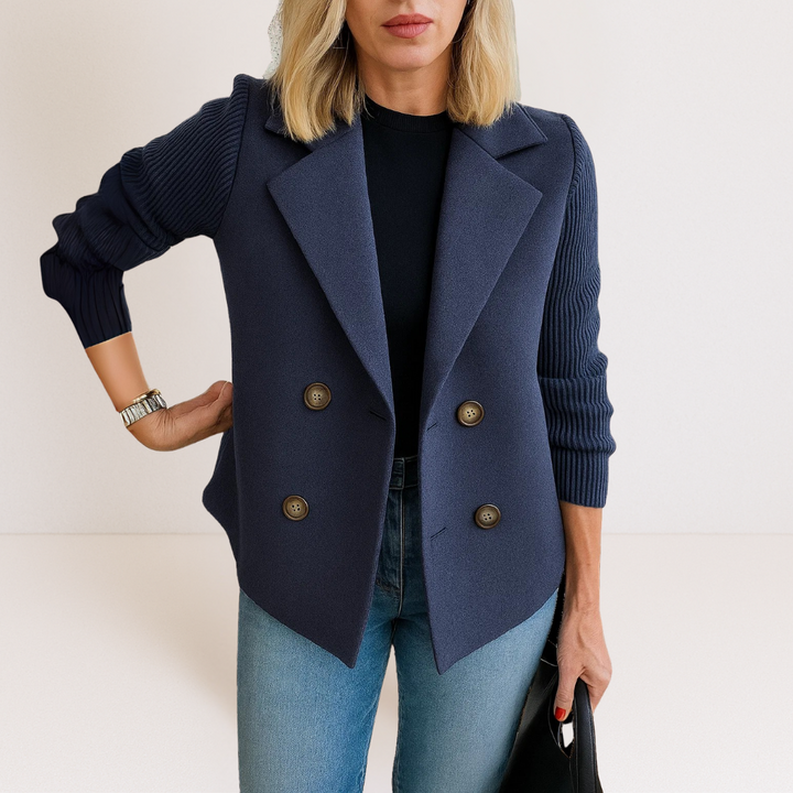 Martine – Elegante Jacke mit Strickärmeln