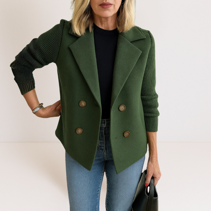 Martine – Elegante Jacke mit Strickärmeln