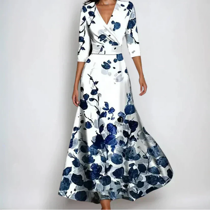 Lucia - Luxuriöses geblümtes Kleid