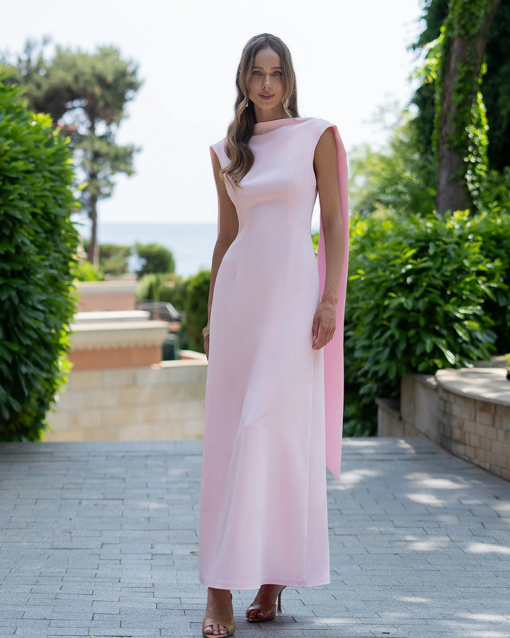 Carina – Drapiertes Maxikleid 