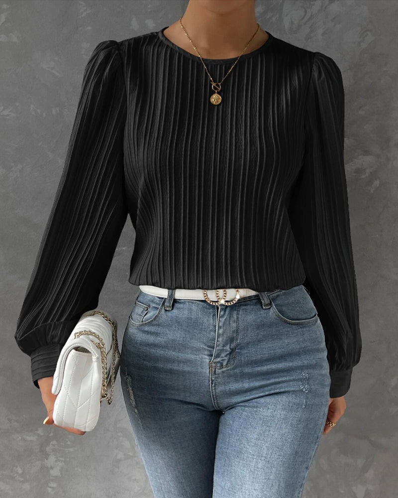 Bianca - Elegante Bluse mit langen Laternenärmeln