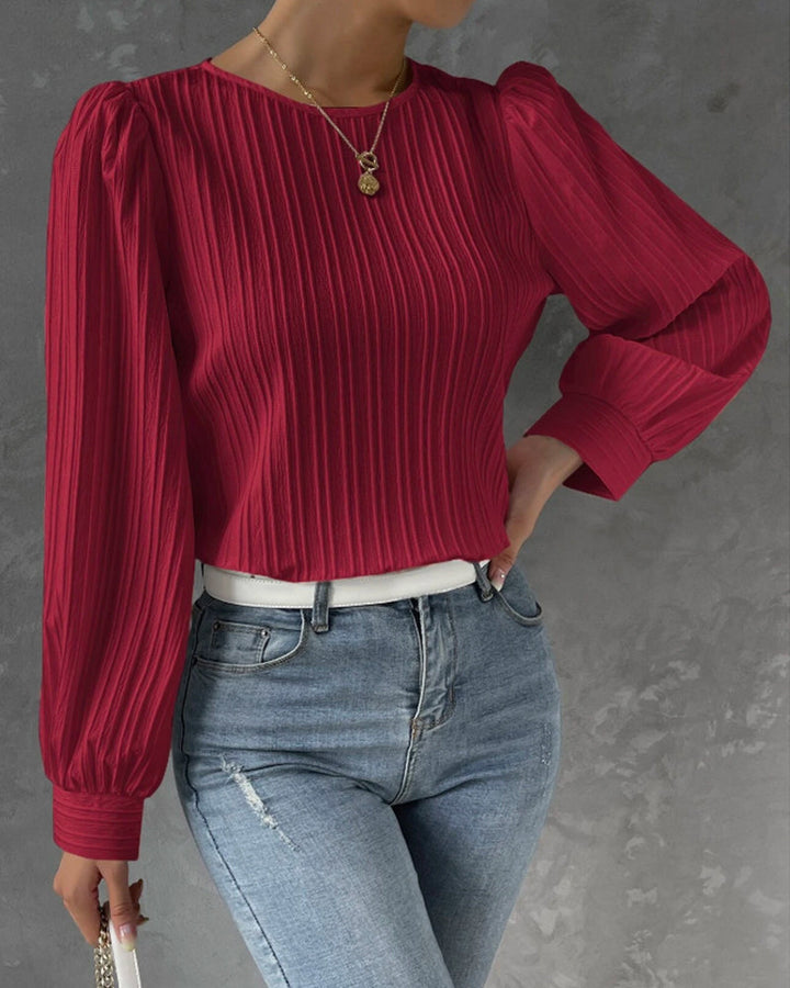 Bianca - Elegante Bluse mit langen Laternenärmeln