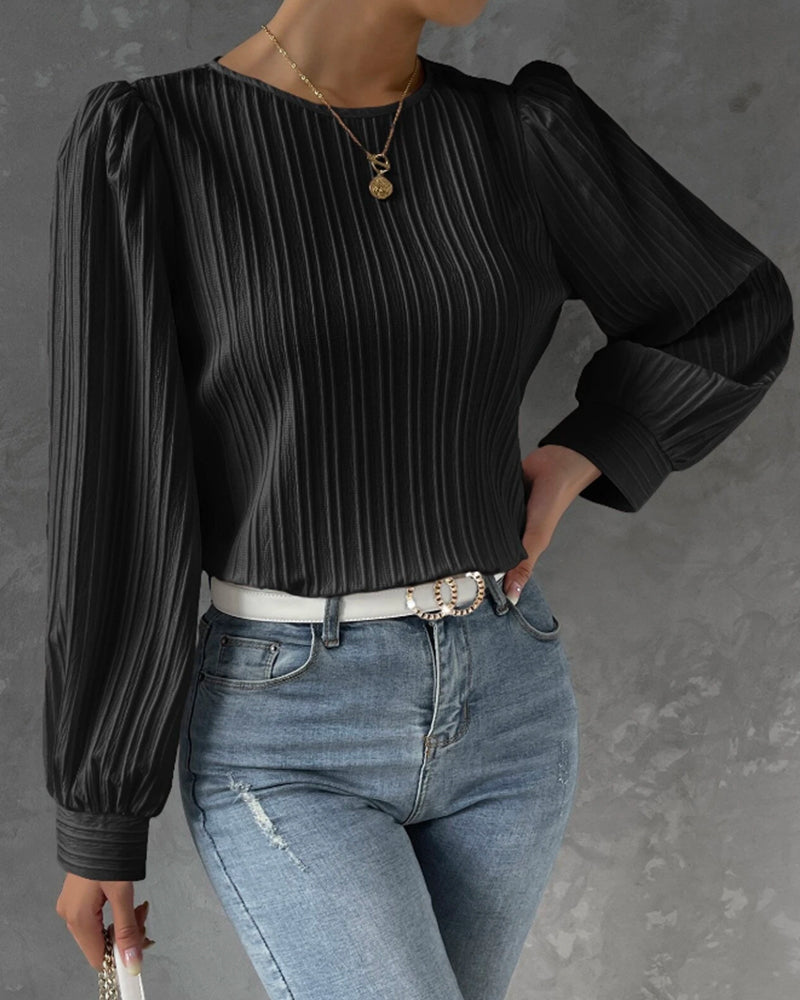 Bianca - Elegante Bluse mit langen Laternenärmeln