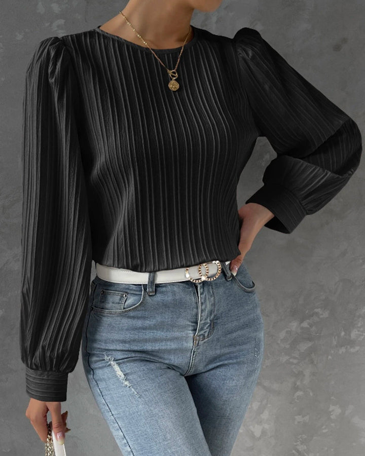 Bianca - Elegante Bluse mit langen Laternenärmeln