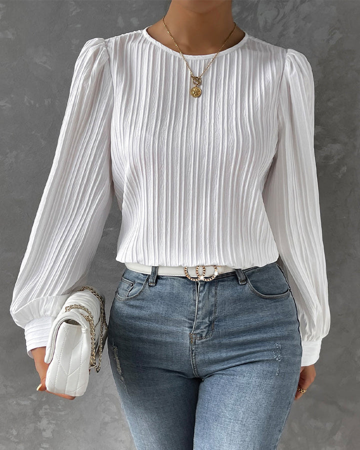 Bianca - Elegante Bluse mit langen Laternenärmeln