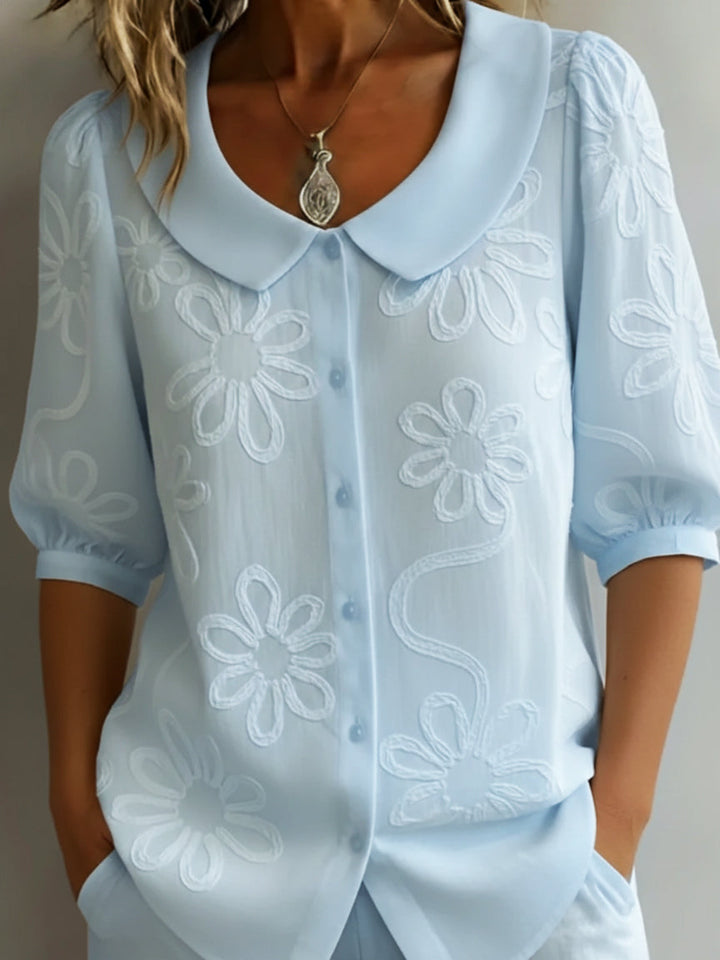Aurélie™ – Leichte Bluse mit Blumenmuster und natürlicher Eleganz