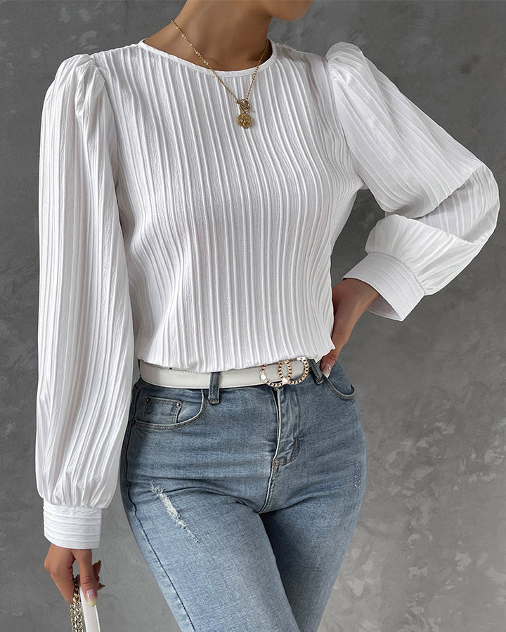 Bianca - Elegante Bluse mit langen Laternenärmeln