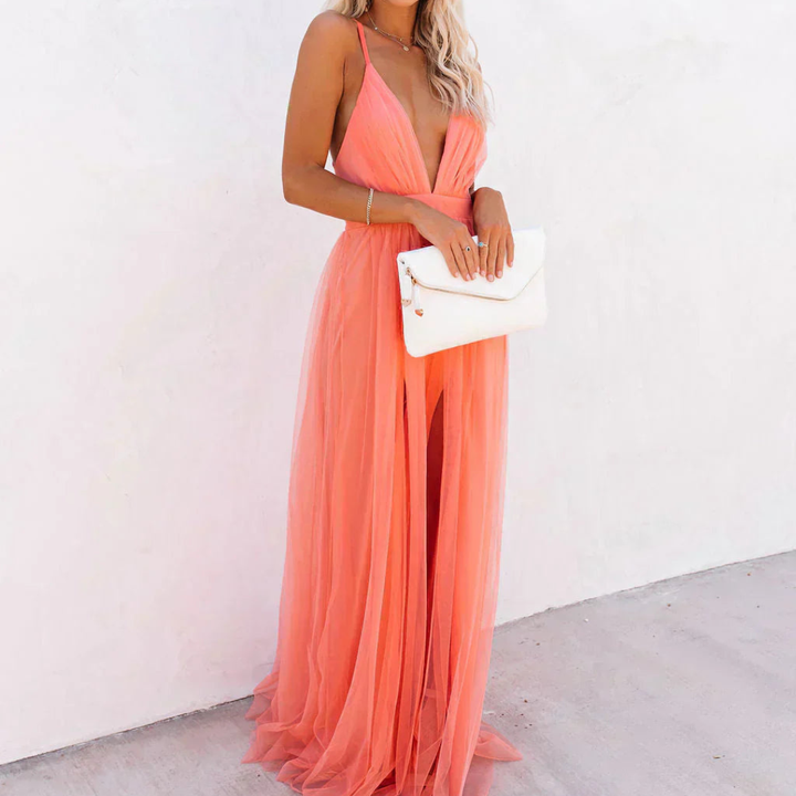 Annika – Maxi-Kleid „Korallenlicht“