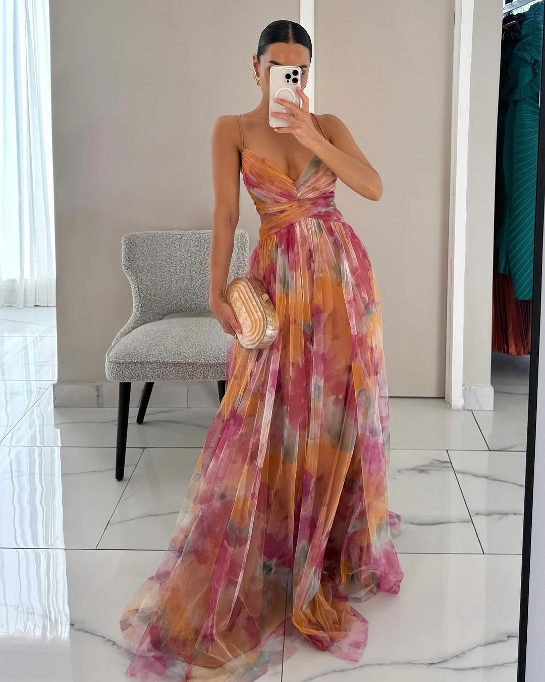 Lisa-Marie -  Elegantes florales Maxikleid