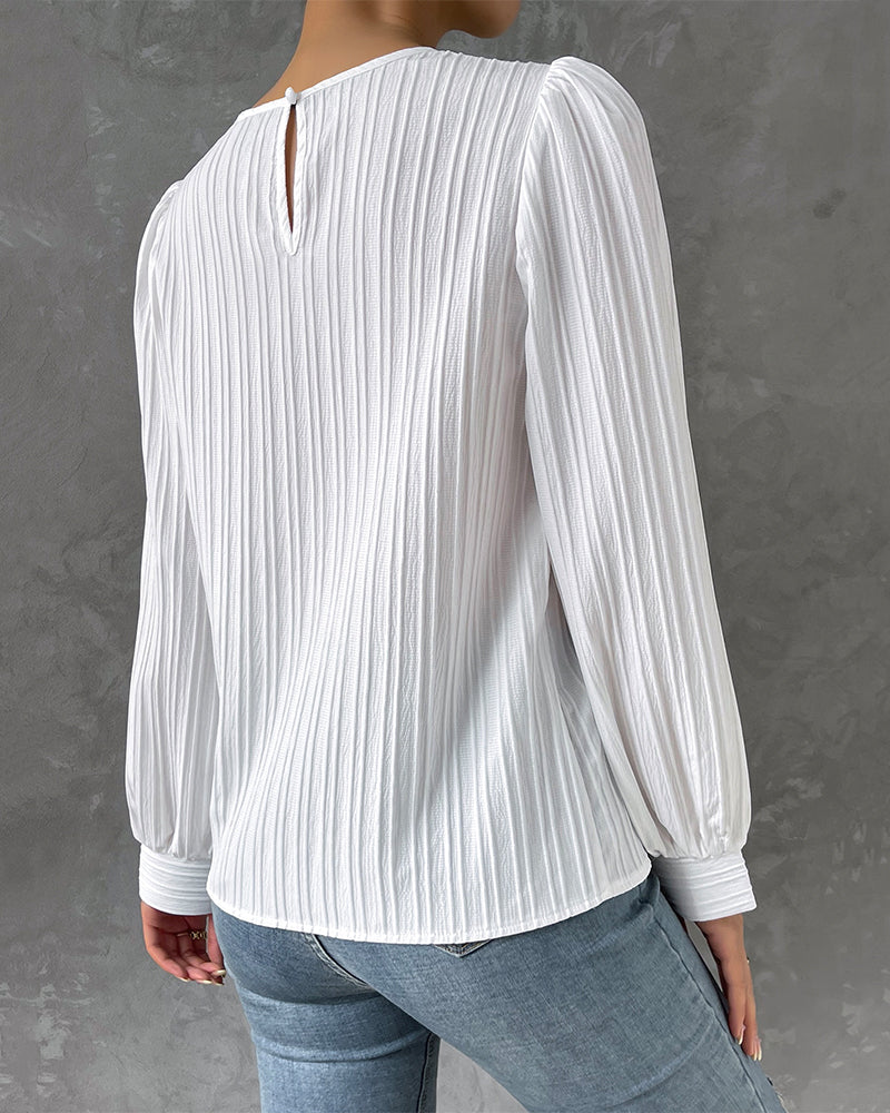 Bianca - Elegante Bluse mit langen Laternenärmeln