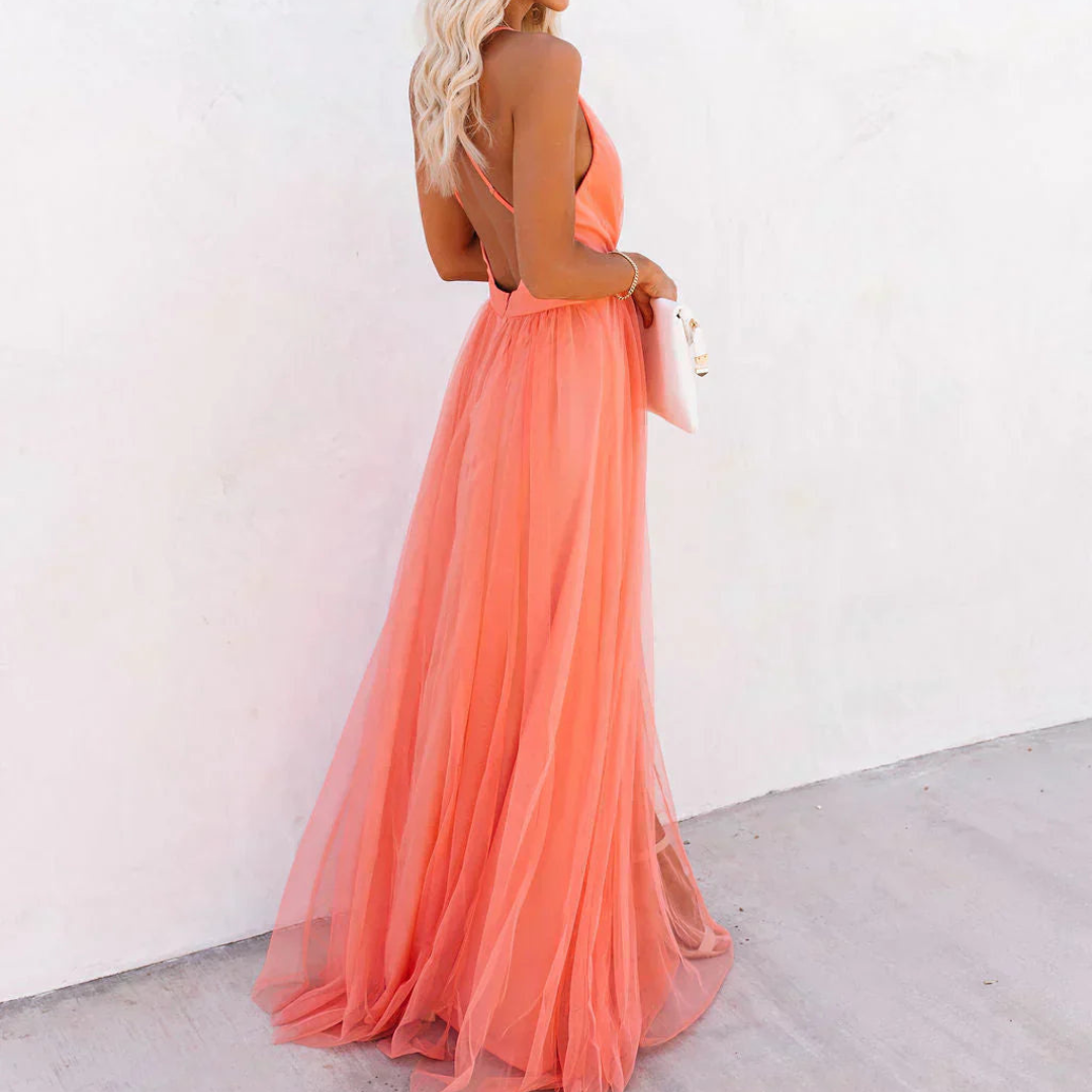 Annika – Maxi-Kleid „Korallenlicht“