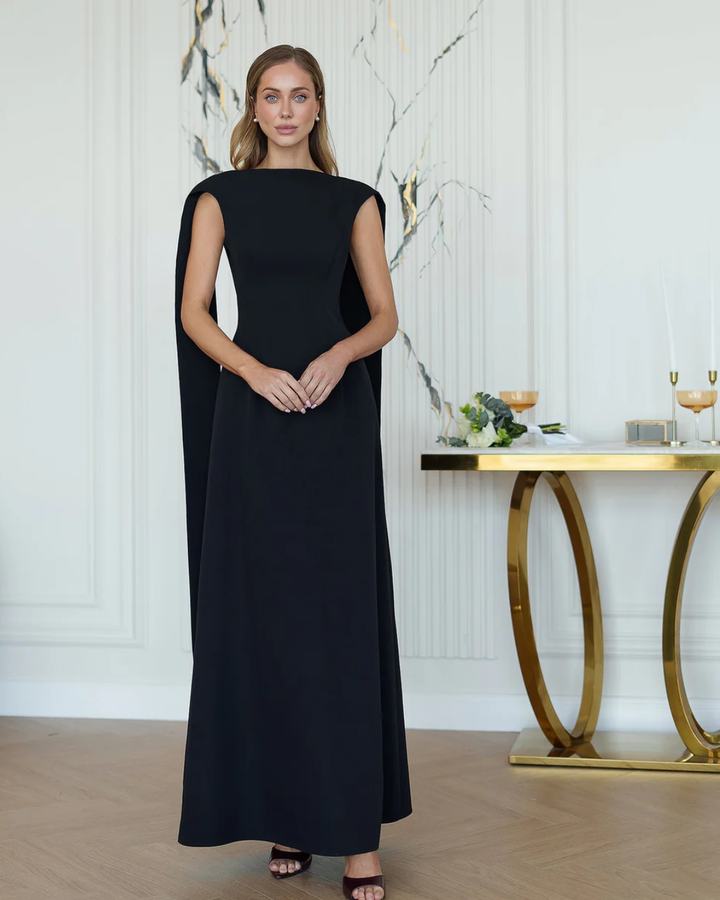 Carina – Drapiertes Maxikleid 