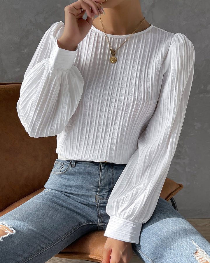 Bianca - Elegante Bluse mit langen Laternenärmeln
