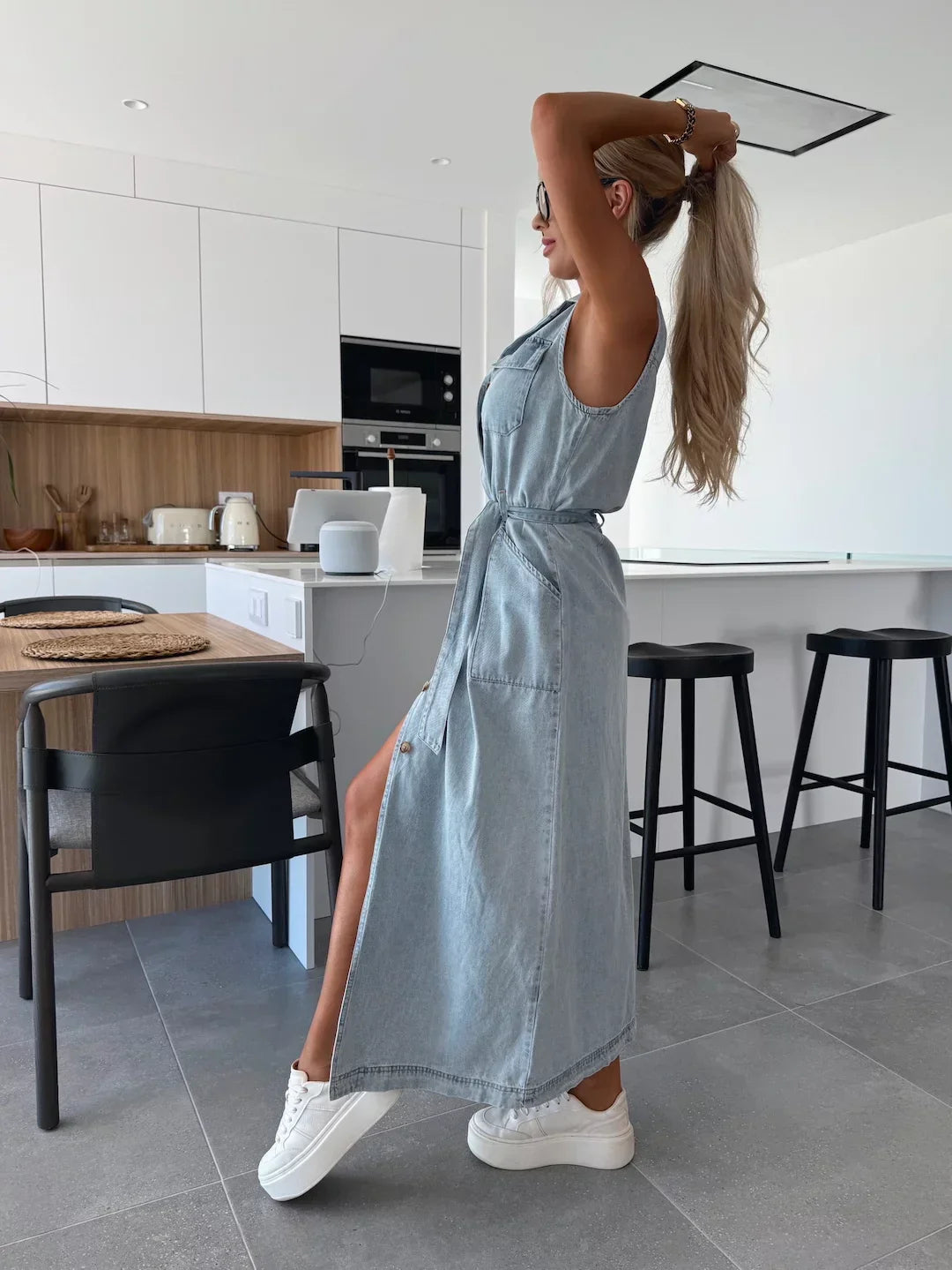 Isabelle - Maxi-Jeanskleid