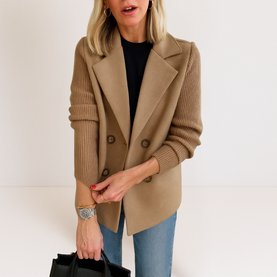 Martine – Elegante Jacke mit Strickärmeln