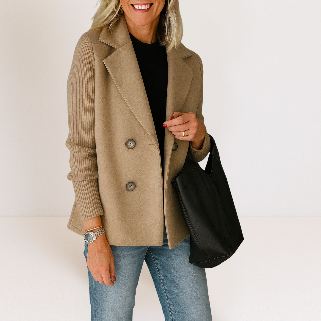 Martine – Elegante Jacke mit Strickärmeln