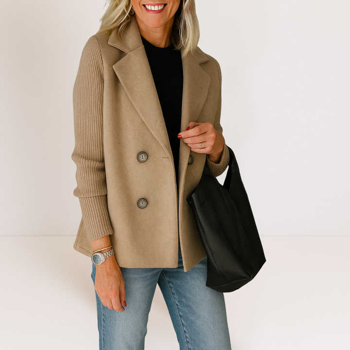 Martine – Elegante Jacke mit Strickärmeln