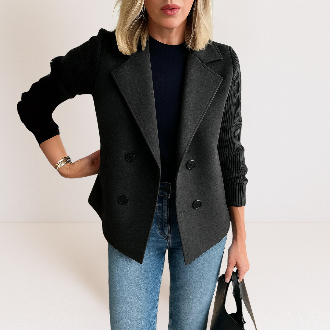 Martine – Elegante Jacke mit Strickärmeln