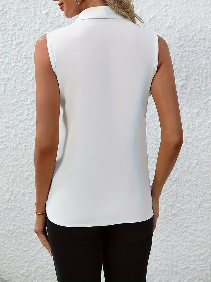 Annabel - Ärmellose Bluse mit V-Ausschnitt