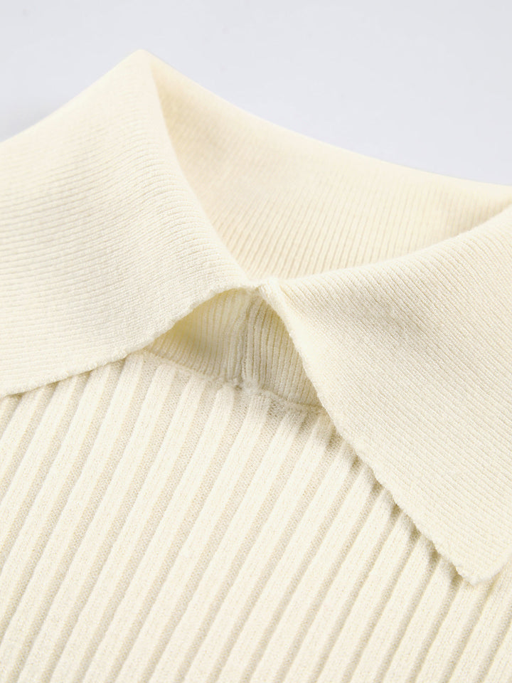 Imke – Langärmliges Strickoberteil in Vanille