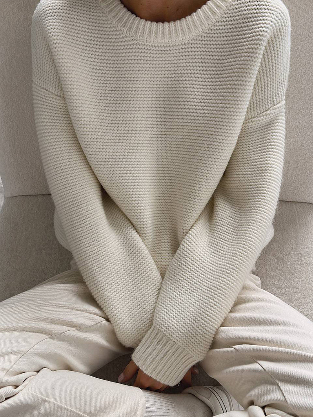 Laura – Strickpullover aus Baumwollmischgewebe