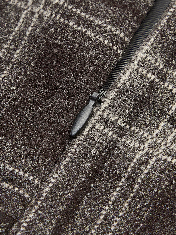 Melanie - Karierter Tweed Minirock