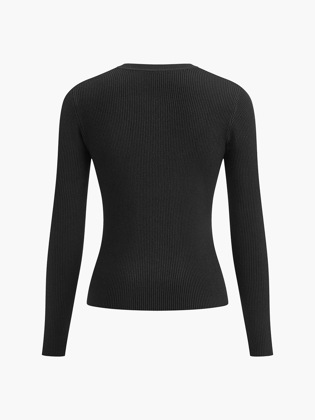 Gabrielle - Skinny-Strickoberteil mit Knopfleiste