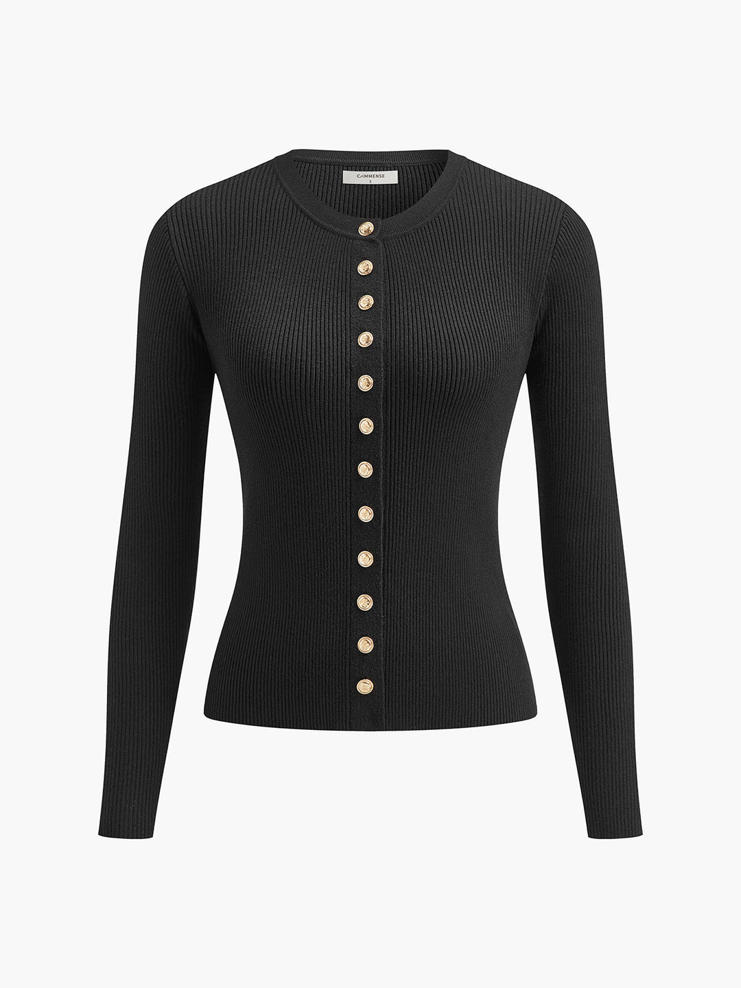Gabrielle - Skinny-Strickoberteil mit Knopfleiste