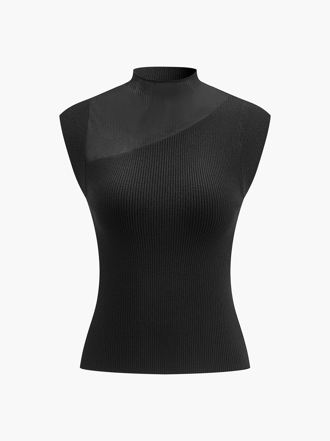 Diana – Ärmelloses Oberteil aus Mesh-Patchwork