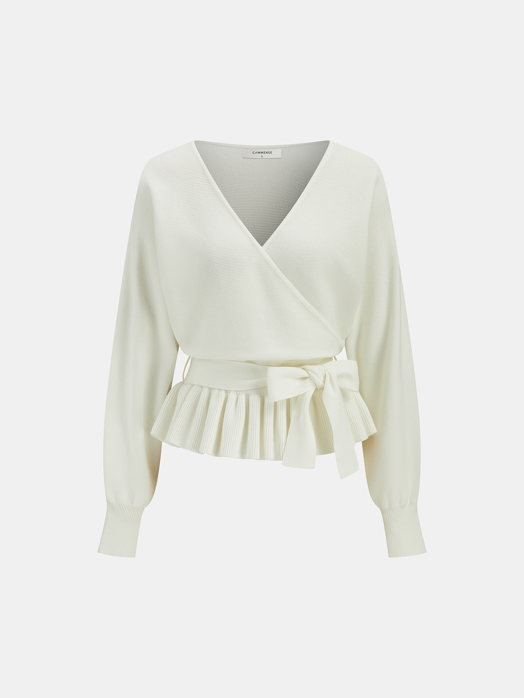 Enya – Strickoberteil mit Schleife und Schößchen
