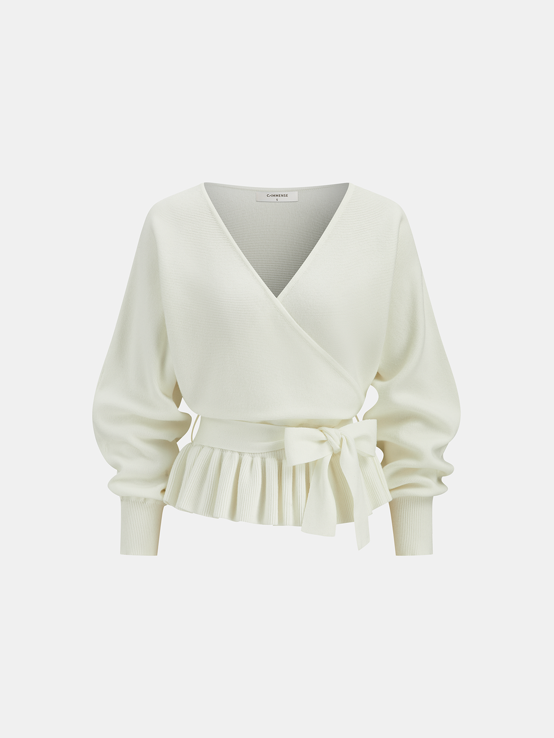 Enya – Strickoberteil mit Schleife und Schößchen