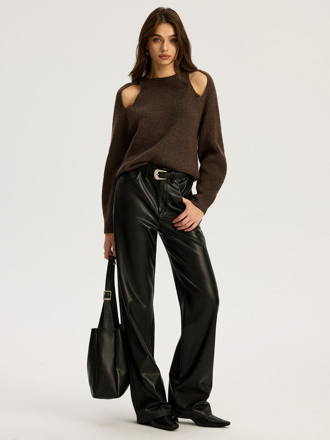 Deborah – Pullover aus geripptem Strick mit Ausschnitten
