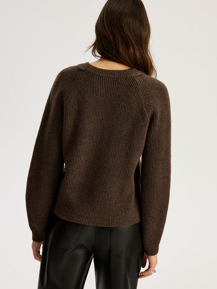 Deborah – Pullover aus geripptem Strick mit Ausschnitten