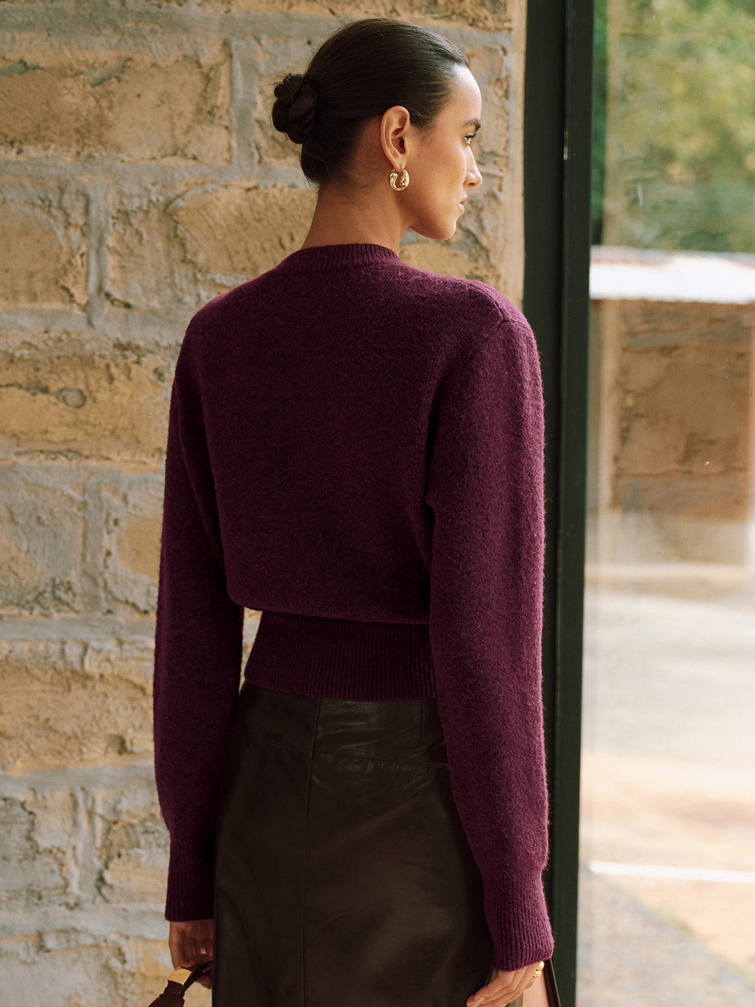 Aurelia - Langarmpullover mit Horsebit-Detail