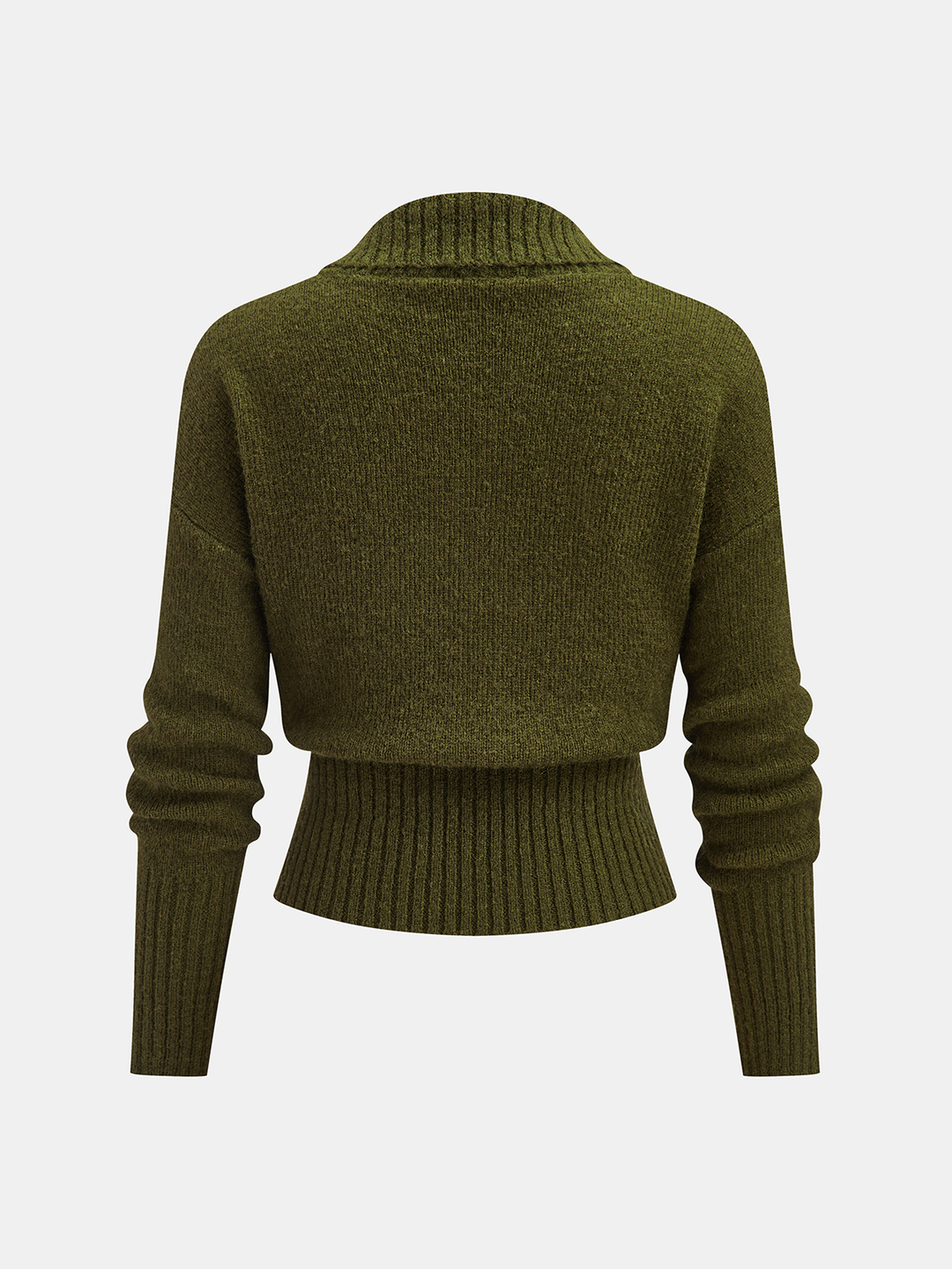 Barbara – Pullover aus Wollmischung mit Wickelausschnitt und V-Ausschnitt