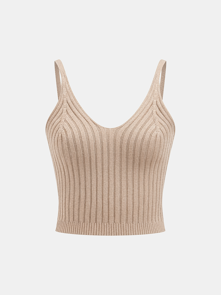 Dagmar – Zweiteiliges Set aus Rollkragen-Überwurf und Cami-Top aus Strick