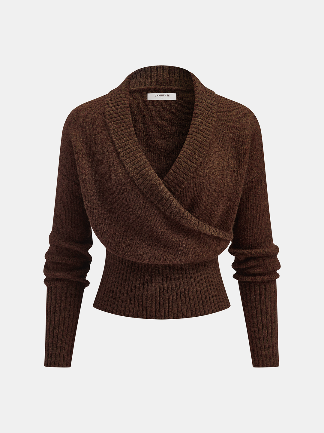 Barbara – Pullover aus Wollmischung mit Wickelausschnitt und V-Ausschnitt