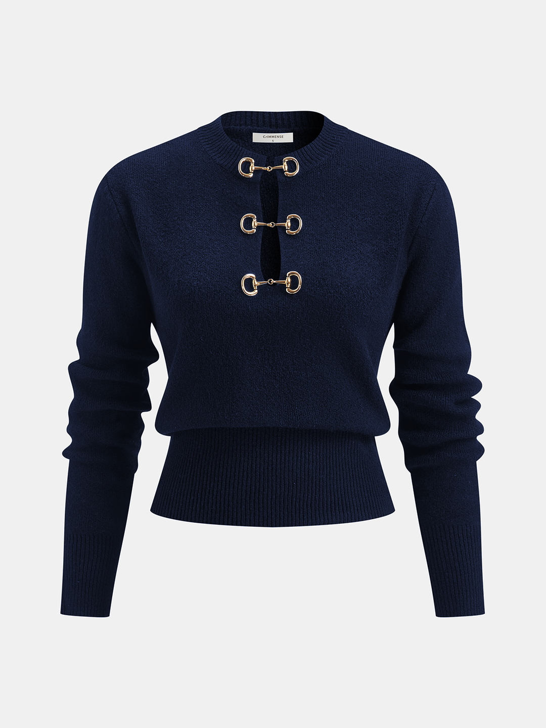 Aurelia - Langarmpullover mit Horsebit-Detail