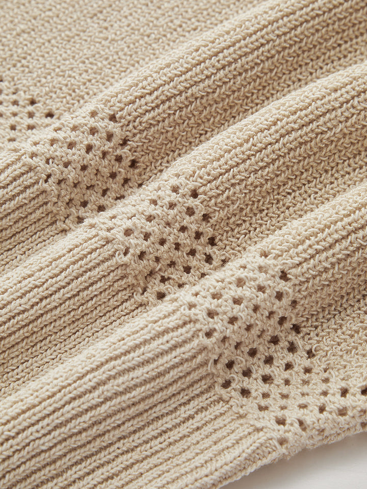 Alisa - Ärmelloses Strickoberteil mit geraffter Taille