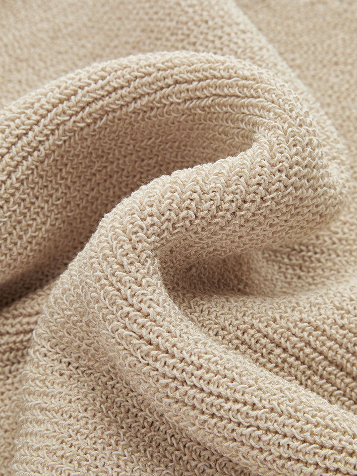 Alisa - Ärmelloses Strickoberteil mit geraffter Taille