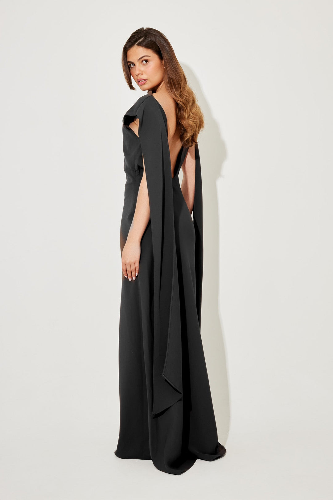 Carina – Drapiertes Maxikleid 
