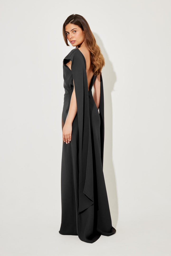 Carina – Drapiertes Maxikleid 