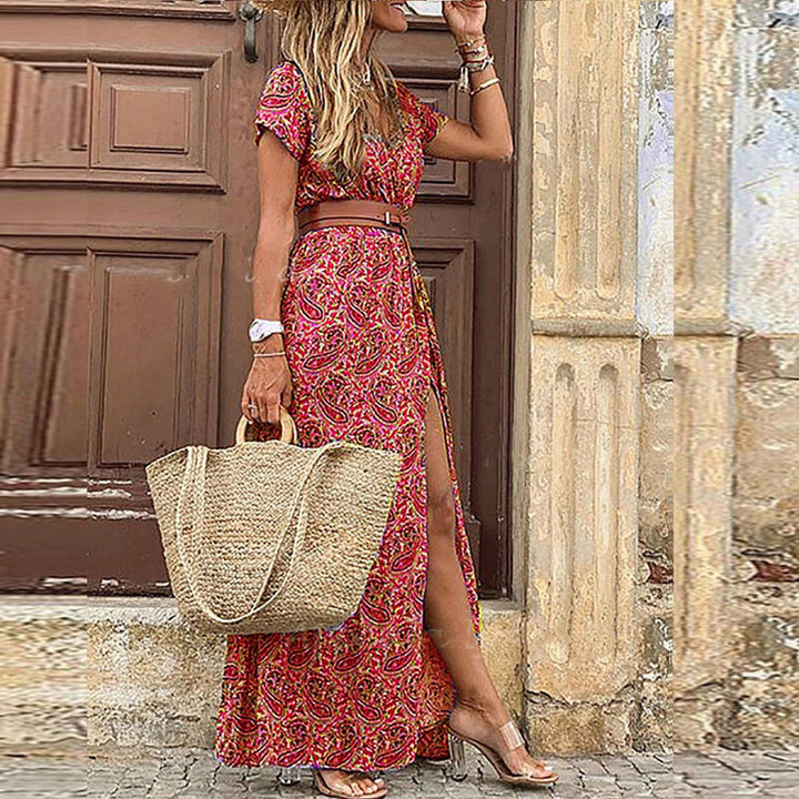 Karin - Elegantes Kleid im Ibiza-Stil - Inklusive Gürtel