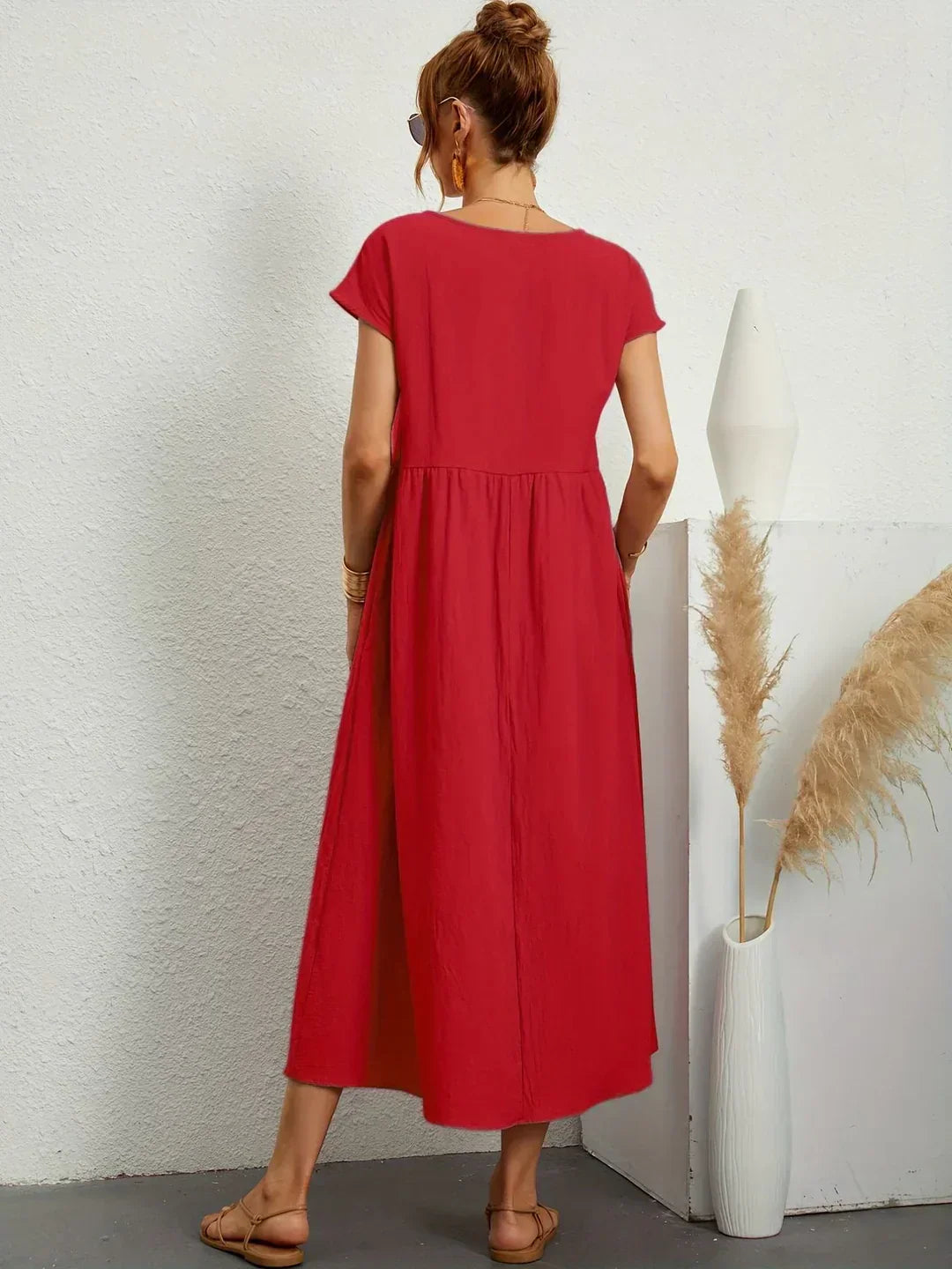 Gabrielle™ - Fließendes Midikleid mit zeitloser Eleganz