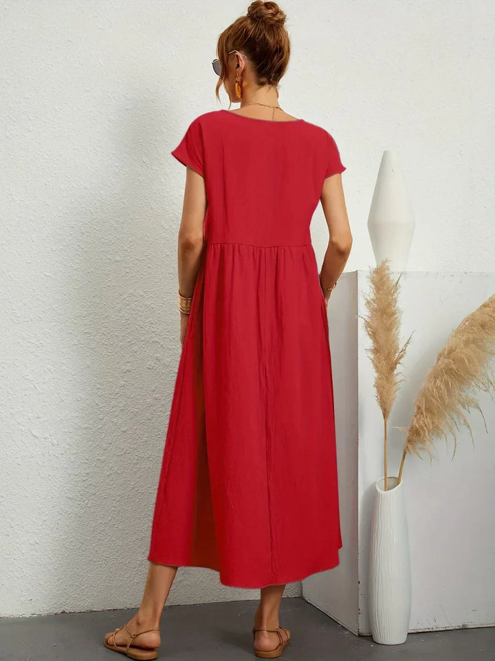 Gabrielle™ - Fließendes Midikleid mit zeitloser Eleganz