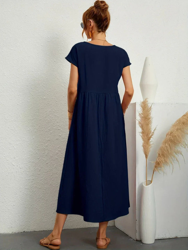 Gabrielle™ - Fließendes Midikleid mit zeitloser Eleganz