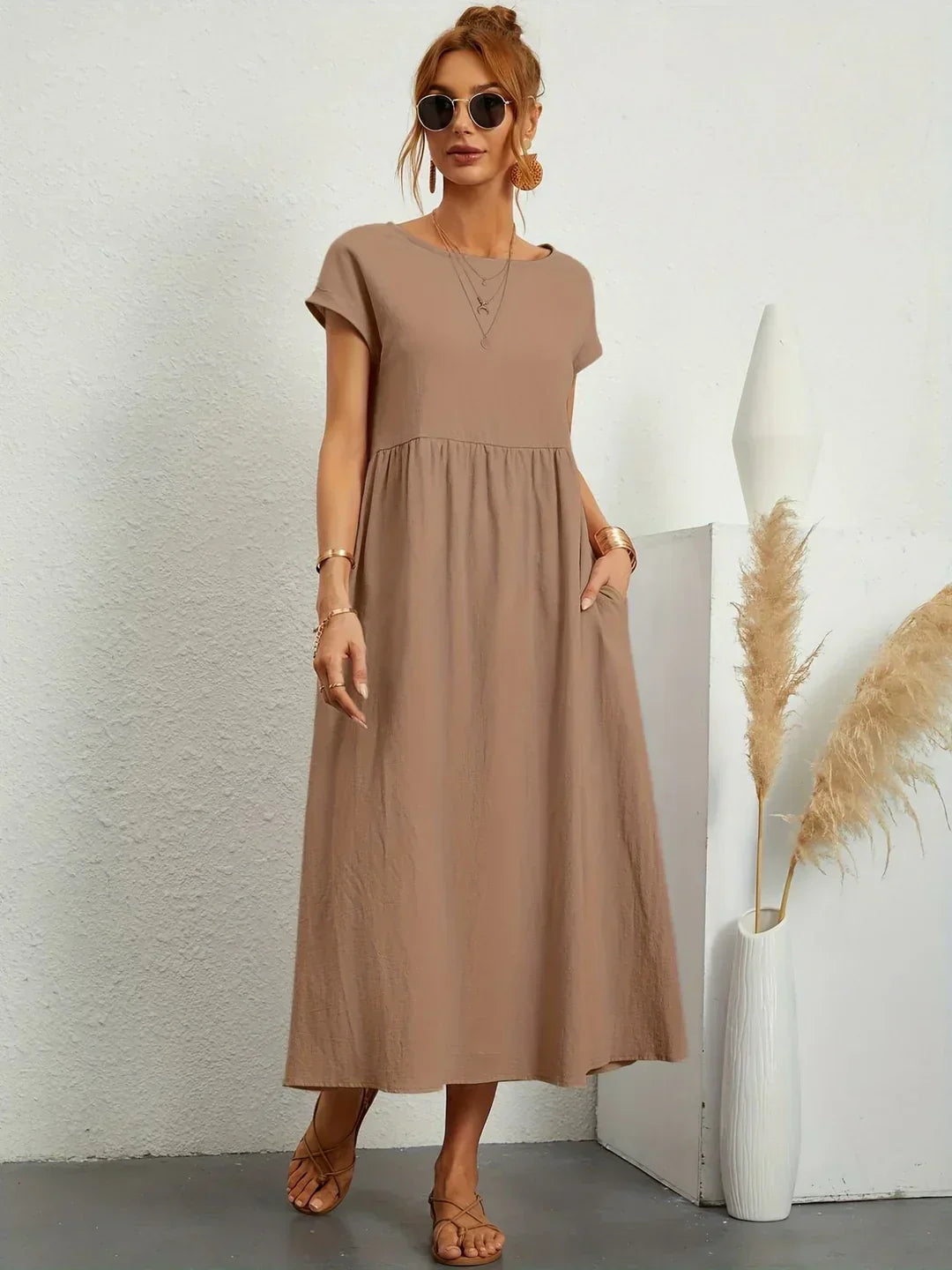 Gabrielle™ - Fließendes Midikleid mit zeitloser Eleganz
