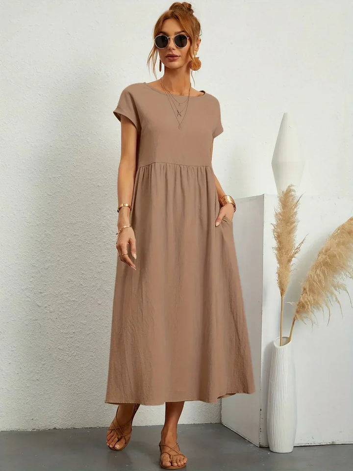 Gabrielle™ - Fließendes Midikleid mit zeitloser Eleganz