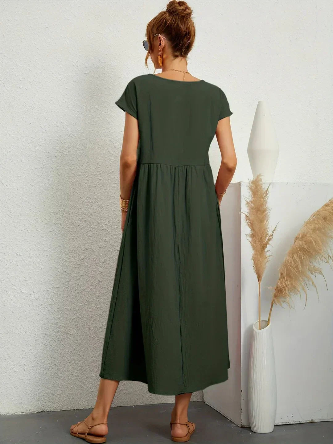 Gabrielle™ - Fließendes Midikleid mit zeitloser Eleganz